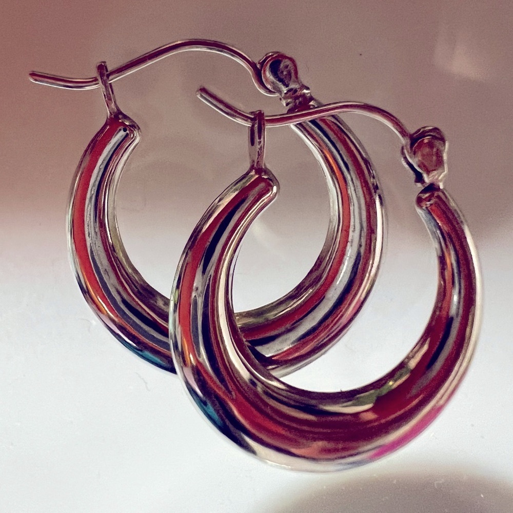 14K White Gold Earrings (Pair)
